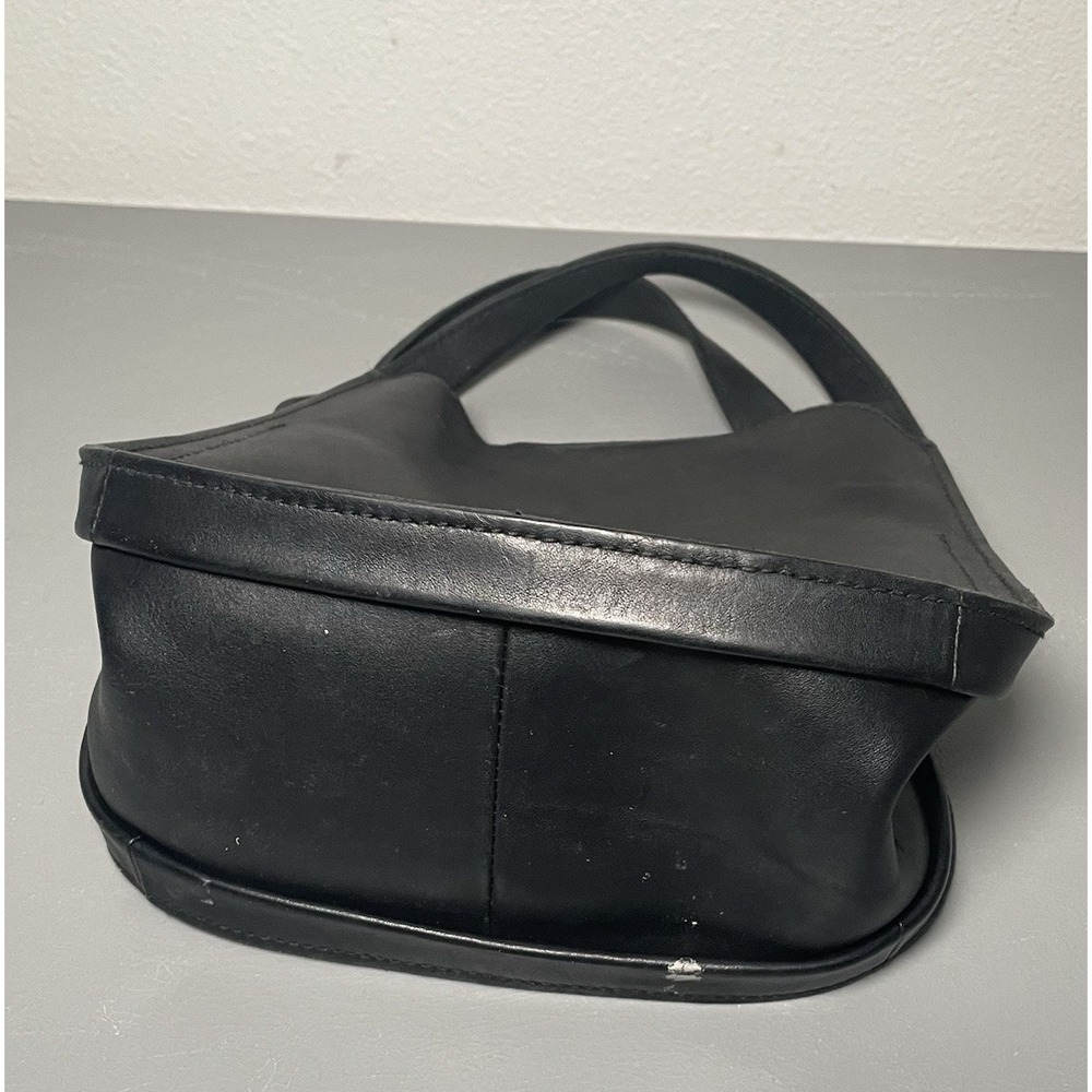MADEWELL Open Top Black Leather Small Tote Bag - Picture 6 of 13